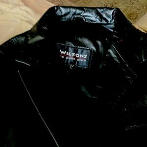 Wilson’s leather black blazer; barely worn men’s Large